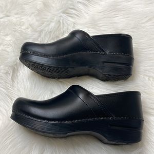 Dansko Black Leather Clogs - Size 39 EUR